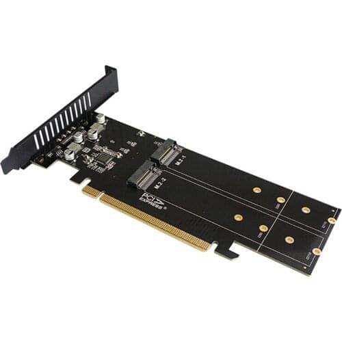 PCIE to M.2 SSD Adapter Card M.2 NVMe SSD NGFF to PCIE X4 Expansion Card M Key Plus B Key Dual Interface Card