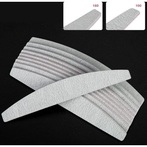 Dmoley 5 Types 100/180 Pro Nail File Half Moon Sandpaper Nail Sanding Blocks Grinding Polishing Manicure Care Tools