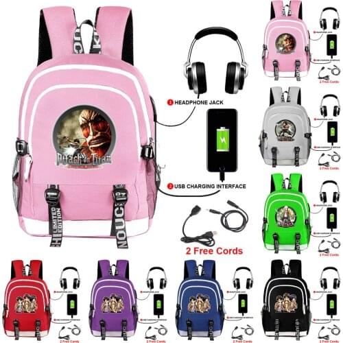 Attack on Titan Backpack Men Women Japan Anime Printing School Bag for Teenagers Travel Bags Mochila Galaxia