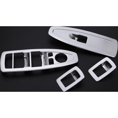 Carbon Fiber Printed Car Interior Window Control Panel Cover Sticker Moulding Trim for BMW X1 2016 2017 2018 2019 2020