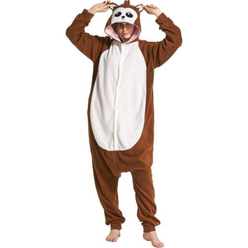 Monkey Women Onesie Pajama Adult kigurumis Sleepwear Funny Festival Long sleeve warm Cosplay Party Jumpsuit Unisex Costume