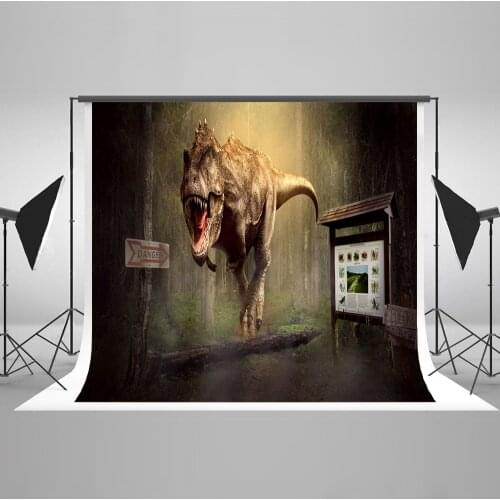 VinylBDS 7x5ft Dinosaur Background For Photograph Children Tyrannosaurus Rex Dinosaur Studio Backdrop
