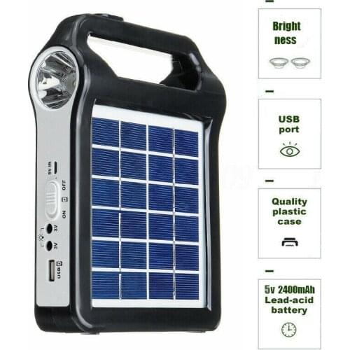 Waterproof Solar Power Bank 2400mAh USB Charger Built-in Lighting For Tablet Solar Charger Climbing Fast Charger Camping Tool