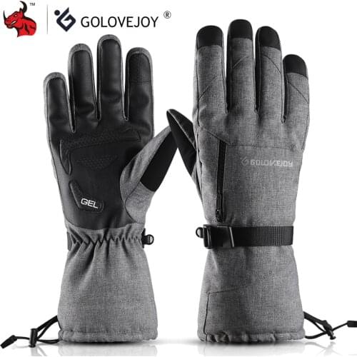 GOLOVEJOY Touch Screen Winter Ski Gloves Snow Outdoor Sport Women Men Waterproof Warm Snowmobile Motorcycle Gloves