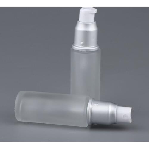 2Pcs Empty Refill Glass Bottle Lotions Serum Pump Dispenser Travel Storage Container Cosmetics Bottles Perfume Atomizer Bottle
