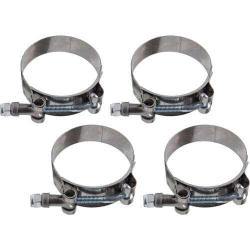 4X 95-103MM Stainless Steel T- Clamps Turbo Intake Silicone Hose Clamps