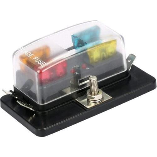 50% Hot Sales 4/6/10 Circuit Blade Fuse Box Holder with LED Warning Light Car Boat Accessory