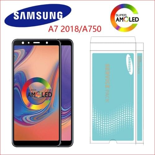 6.0'' Super AMOLED LCD For Samsung Galaxy A7 2018 A750 SM-A750F A750F Display With Touch Screen Assembly Replacement Part