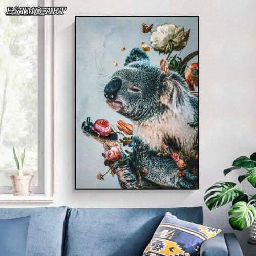 Abstract art poster HD Koala Animal Canvas Painting for childrens room Hoom Decor wall picture Nordic Modern art painting