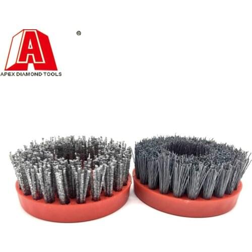 APEX 4Inch Diamond Round Antique Grinding Brush For Stones Marble Polishing And Floor Cleaning
