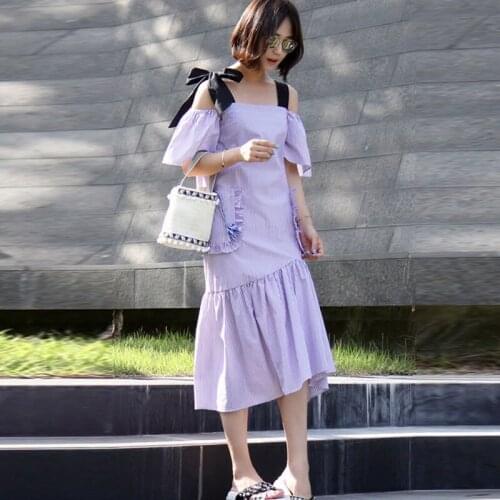 ASYMSAY Off-the-shoulder Summer Dresses