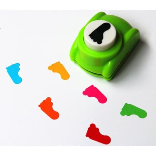 Freeship 1''/25mm foot scrapbooking punches para artesanato scrapbook cortador de papel perfurador furadores artesanaisR404
