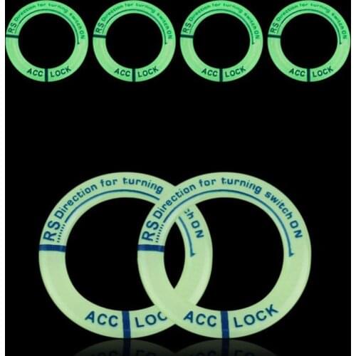 Optional Color Night Vision Light Luminous Ignition Switch Sticker Glow Key Ring Hole Cover #268465
