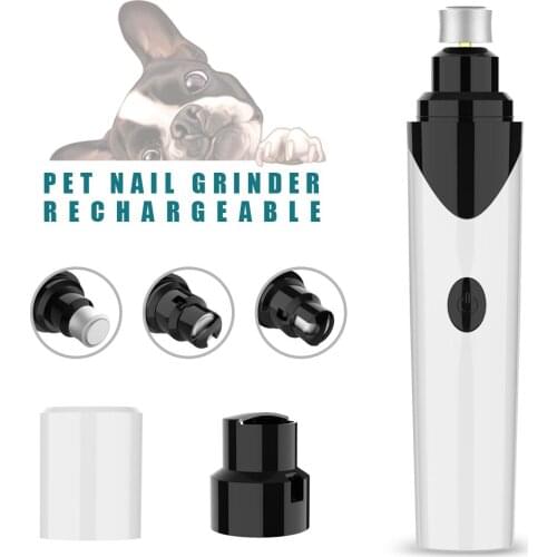 Electric Pet Nail Grinder Painless USB Rechargeable Grooming Trimmer Dog Nail Clippers Cat Paws Nail Cutter Pet Supplies