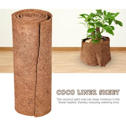 Coconut Mat Natural 100*25CM Coco Liner Sheet Non-slip For Planters Garden Plant Mat Coco Palm Roll Natural Coconut Durable
