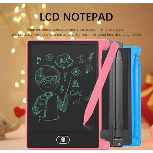 Mini Magnetic Blackboard Board 4.4 Inch Electronic Chalkboard for Kids LCD Writing Notebook Flipchart Drawing Flip Chart Tablet