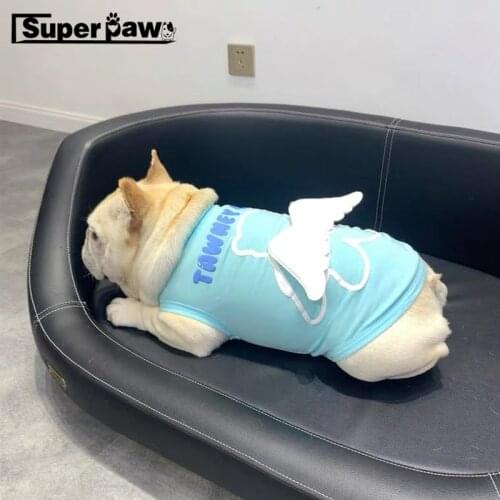 Cute Pet Dog Summer Wing Vest T-shirt Clothes For Small Medium Large Dogs French English Bulldog Teddy Chihuahua Pug Corgi YHC74