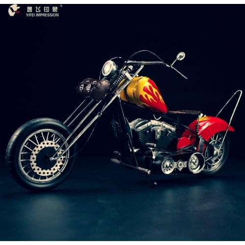 Motorcycle Model 1/6 Vintage Retro Handmade Metal Crafts Birthday Gift Home Decor Bar Cafe And Kids Room Decortion