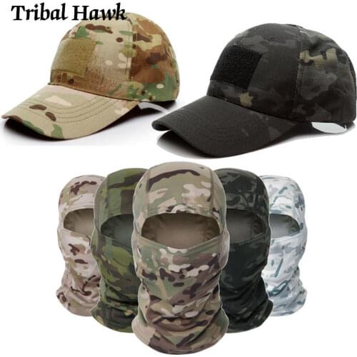 Summer Baseball Cap Tactical Sunscreen Hat Fishing Camouflage Airsoft Mask Military Army Camo Camping Hiking Hunting Face Mask