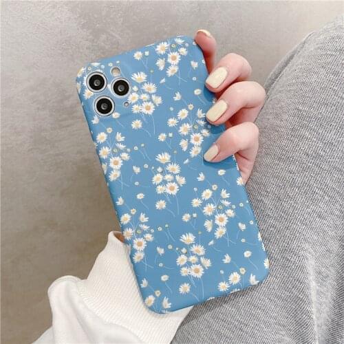 Gimfun Korea Flower Daisy Liquid Silicone Phone Case for iPhone 11 12 Mini Pro Max XS Max X XR 7 8 Plus Soft Shockproof Cover