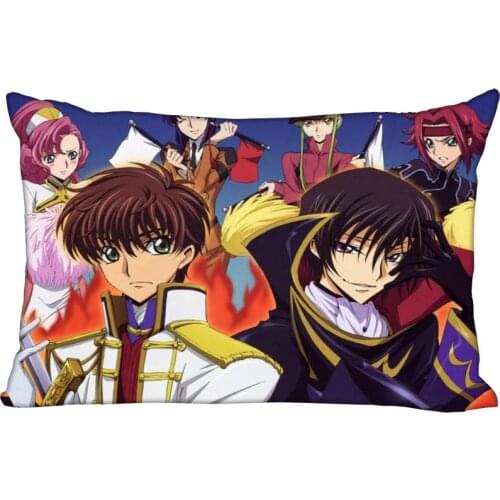 Code Geass Hangyaku No Lelouch Pillow Cover Home Decorative Anime Pillowcase Rectangle Zipper Pillow cases Satin Fabric No Fade