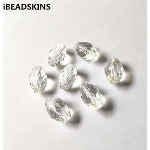 New arrival! 21x14mm 210pcs/lot Clear Acrylic Faceted Egg shape beads for Necklace,Earrings parts,hand Made Jewelry DIY