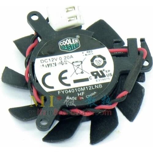 New Original FY04010M12LNB 37mm for NVIDIA GeForce 605/620 Cooler Fan Replacement 31mm 12V 0.20A 2Wire 2Pin