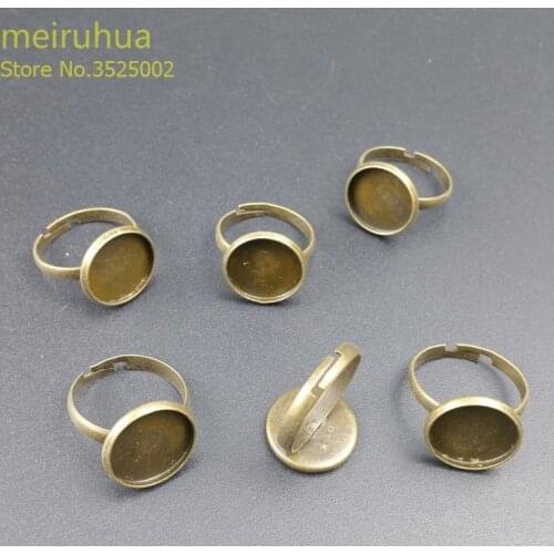 10pcs/lot antique bronze Adjustable ring DIY Ring Base Setting for Blank Jewelry Making