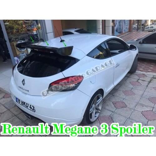 For Renault Megane 3 Spoiler 2009-2016 Auto Accessory Universal Spoilers Car Antenna Car Styling Diffüser Flaps Splitter Sport