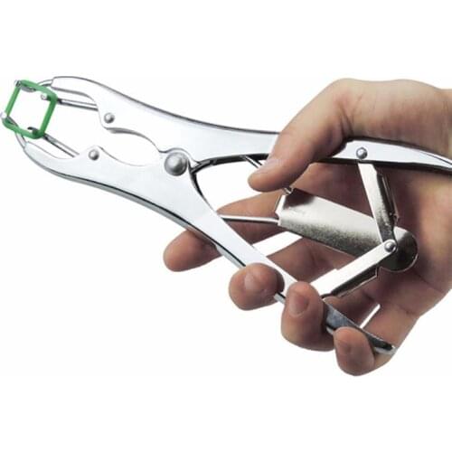 Pig Castration Forceps Sheep Dog Pig Tail Ring Castration Forceps Plier Severed Tail Ring Plierg and 50 Particulate Rubber Ring