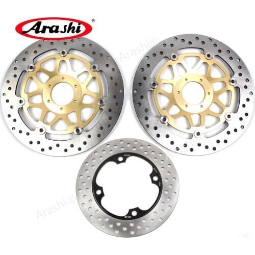 Arashi 1 Set 296 / 220 mm Brake Discs For HONDA CB N 400 1982 - 1988 CNC Floating Front Rear Rotors CBN CB400N 1983 1984 1985