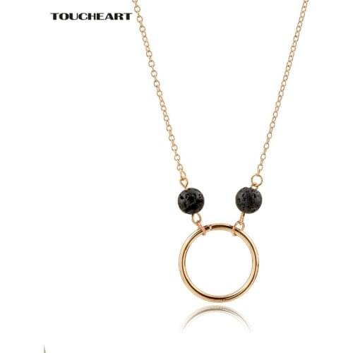 TOUCHEART Gold Circle Chain Necklaces & Pendants Long Necklaces For Women Charm Designer Ethnic Boho Jewelry Necklace SNE180017