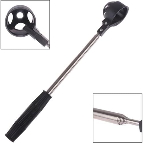 Retractable Scoop Telescopic Golf Ball Retriever Pick Up Steel Saver Shaft Tool Telescopic Stainless Steel Shaft Scoop