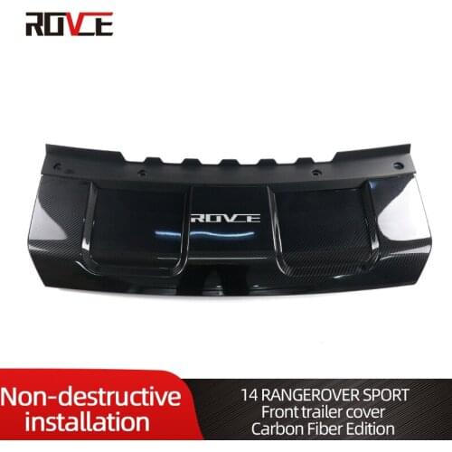 Car Front Bumper Trailer Cover Carbon Fiber Styl Edition for Land Rover 2014-2017 Range Rover Sport L494 Front Lower Guard Plate