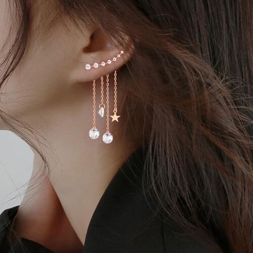 Silvology 925 Sterling Silver Zircon Tassel Earrings for Women Long Chain Bohemia Luxury Earrings Ladies 2021 Fashion Jewelry