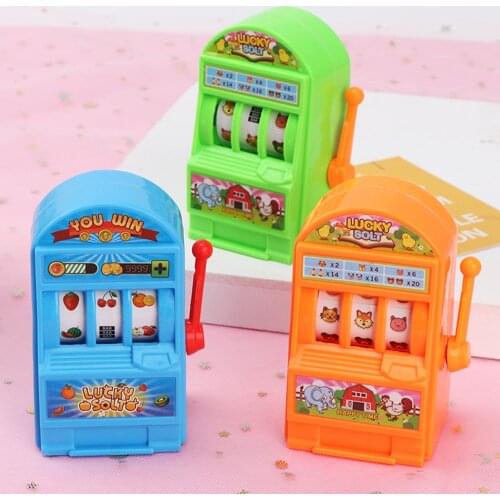 1Pc Mini Jackpot Fruit Slot Machine Gags Educational Handheld Antistress Practical Simulation Jokes Lucky Toy Kids Birthday play