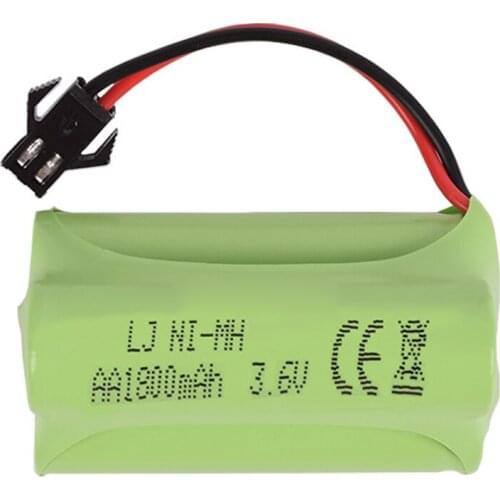 3.6v 1800mah AA NI-MH SM-2P Plug Battery Remote deformation car Electric toys ship robot rechargeable