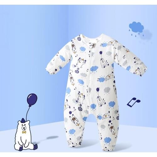 Baby Sleeping Bag Spring And Autumn Thin Baby Leg-split Child Anti-kick Is Four Seasons Universal Soft Comfort Newborn