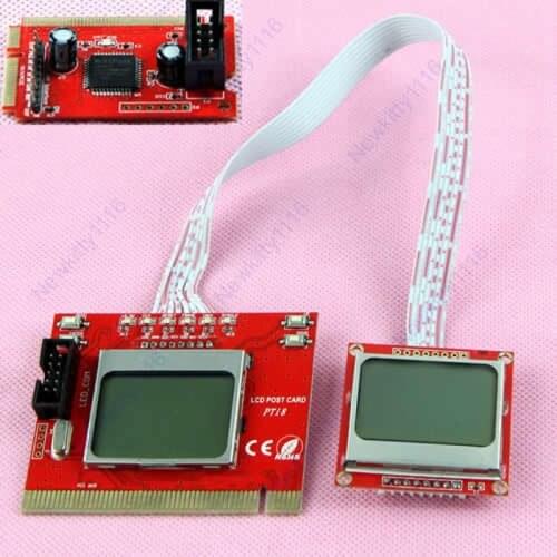 PC Dual LCD Mini PCI-E PCI LPC Diagnostic Analyzer Post Test Debug Cards