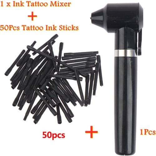 1 Pc Electric Tattoo Ink Mixer Pigment Agitator Tattoo Blender With 50PCS Pigment Sticks Tool Body Art Tattoo Accesories