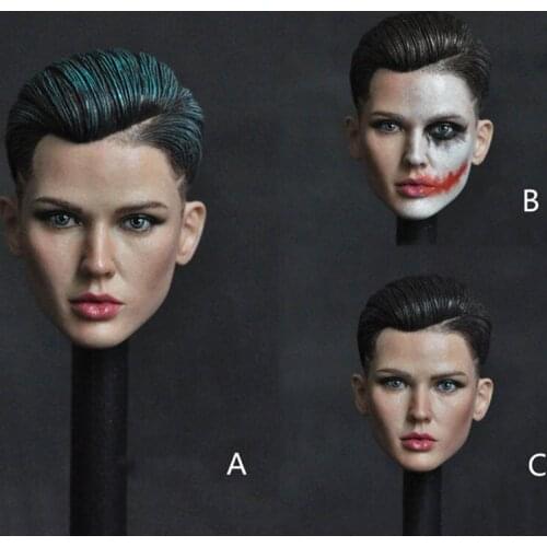 MC001 1/6 Scale Female Girl Head Carving Rubilos Neutral Fashion short hair Head Carving Model F12"Action Figure Body Accessorie