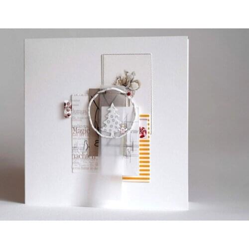 Mmao Crafts Metal Steel Cutting Dies New Christmas tree ring frame Stencil For DIY Scrapbooking Paper/photo Cards Embossing Dies