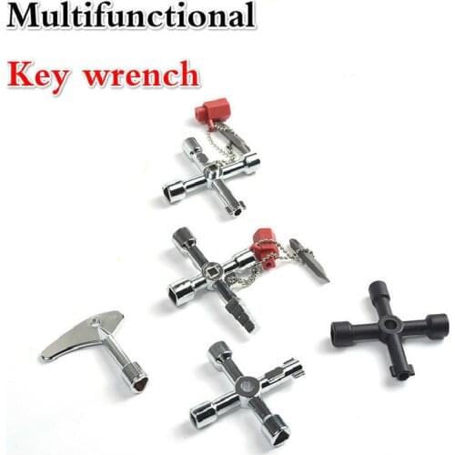 Multifunction 4 Ways Universal Triangle Wrench Key Plumber Keys Triangle For Elevator Gas Electric Meter Cabinets Bleed Radiator