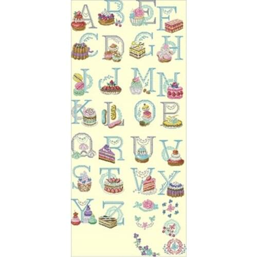 Cake letters patterns Counted Cross Stitch 11CT 14CT 18CT DIY Chinese Cross Stitch Kits Embroidery Needlework Sets