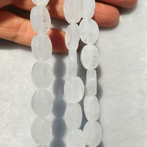Wholesale 168pcs Oval Shape Clear Quartz Natural Stone Loose Beads Accessories Jewelry Making Earring Bracelet Necklace Free