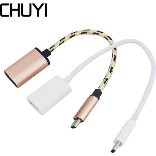 CHUYI USB 3.1 Type-C Male to USB-A Female USB C OTG Hub Splitter Adapter Charger Cable For Macbook Smartphone PC Accessories