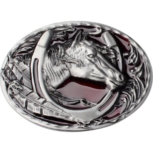 Equestrian Horse Head Belt Buckle simple personality smooth buckle