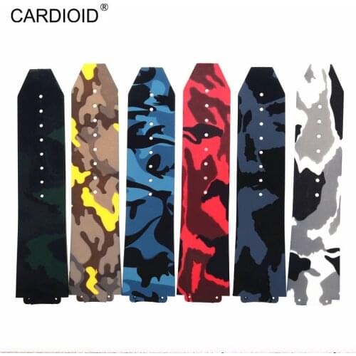 Camouflage silicone strap 25mmx17mm fit for HUBLOT universe big bang series 41mm watch bracelet watchbands waterproof