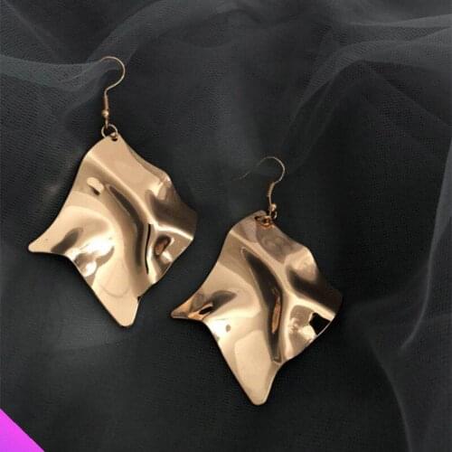 Square Bump Surface Earrings Classic Fashion Girl Ladies Jewelry Gift 2 Colors 2021 New