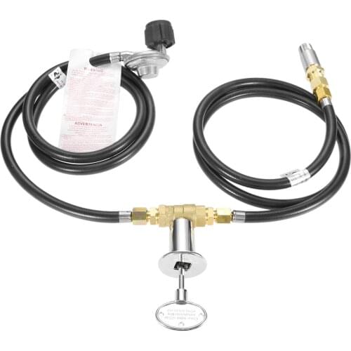 1/2" Propane Gas Fire Pit Valve Control System Kit Hose Assembly Replacement Max 150000BTU (Key Control Valve Assembly Kit)